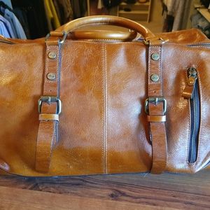 Brown Leather Weekend Bag